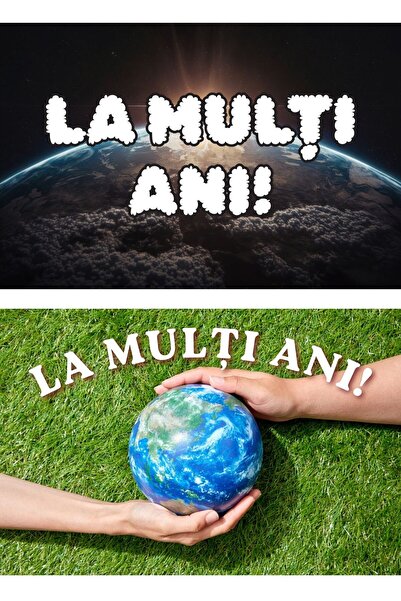OEM Set 2 Felicitari La Multi Ani Planeta Pamant, Design -Friendly, Carton 25...