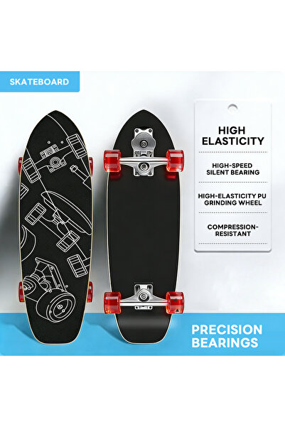 Vitakit U‑Shaped Land Surf Skateboard with ABEC‑7 Bearings for Beginners