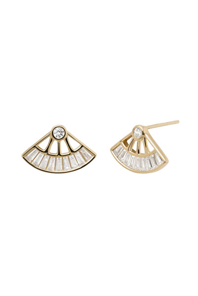 Lisa&Co. Cercei Argint Lif Argint placat cu aur galben / Zircon