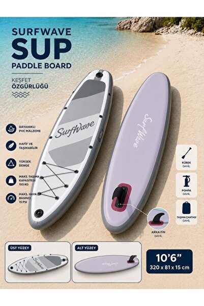 surfwave HMI005-12 335x84x15 cm Şişme SUP Tahtası Seti – Profesyonel Paddle B...