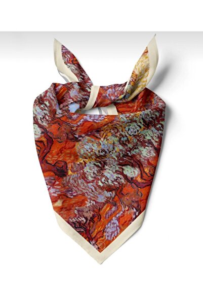 618 CONCEPT 55X55 Olive Tree Sunset Bandana Scarf