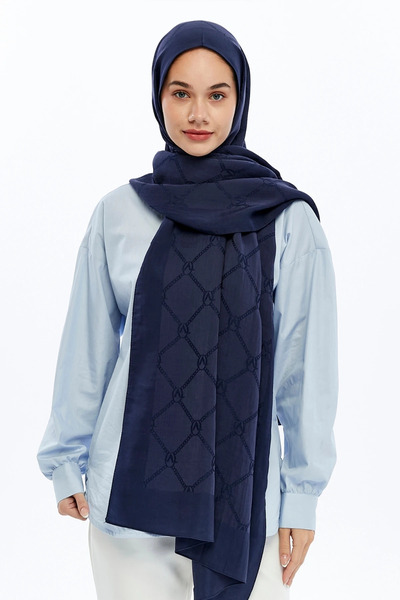 Valentino Orlandi Alia Series Monogram Pattern Shawl