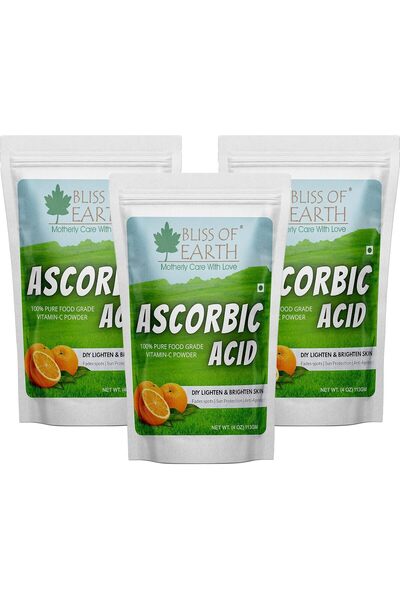 Bliss of Earth Ascorbic Acid Powder, 3x113g | Pure Food Grade Vitamin-C Rich ...