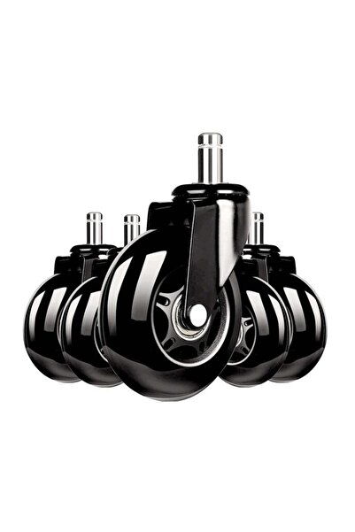 PROCART Set de 5 roți universale pentru scaune de gaming/birou, din silicon, ...