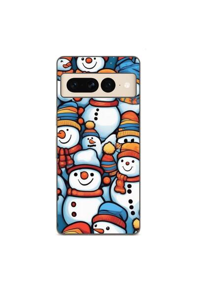 OEM Husa compatibila cu Google Pixel 8 Pro Silicon Gel Tpu Model Snowman Pattern