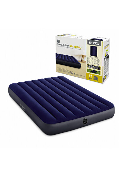 Intex Dura-Beam Fiber-Tech Double Air Mattress, 137 x 191 x 25 cm, velour, 27...