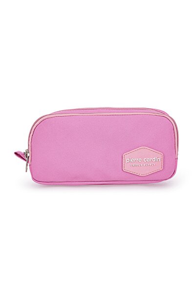 Pierre Cardin Unique Supply Double Zipper Large Volume Pen Holder - Pink