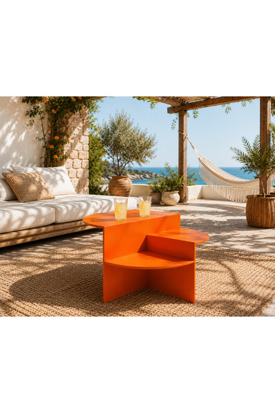 steelthesign LUXEFORM SERİSİ - MODERN ORTA SEHPA - TURUNCU