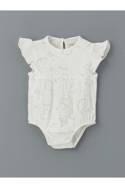 LC Waikiki Baby Girl Printed Snap Bodysuit