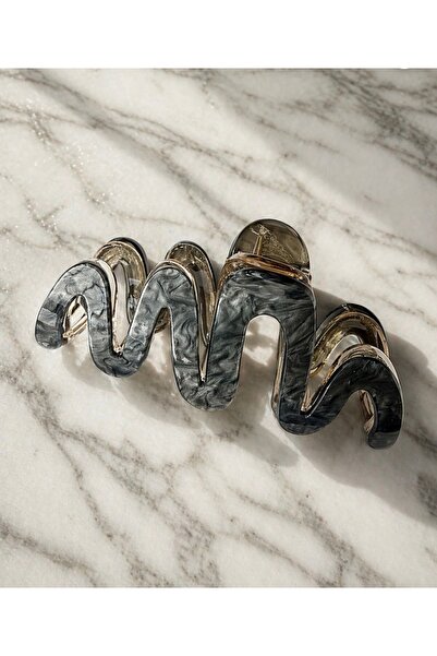 VEGALUXE Three Pieces of Pearlized Bone Hair Clips with Latches