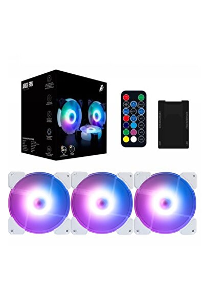 1stPlayer Set 3 Ventilatoare 1stPlayer® COMBO CC-w ARGB, controller si teleco...