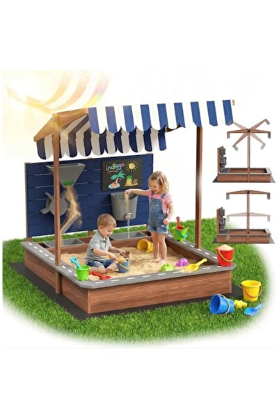 indiggo Centru de Joaca 3in1 Exterior WoodyPark™ Tip Piscina cu Nisip 120 x 1...
