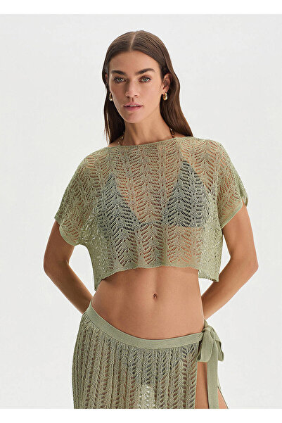 Knitss Beachwear Knitwear Top Green