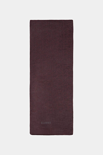 Zühre Soft Floral Patterned Burgundy Shawl 0058