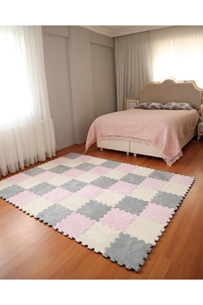 ENAZEY Gri-Pembe-Krem Kombini Modern Oturma odası, çocuk odası, yatak odası, ...