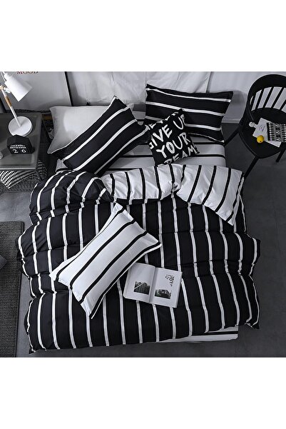 Arabest 4-Piece Bed Sheet Set,Simple Stripe,Breathable,Wrinkle Free,Extra Sof...