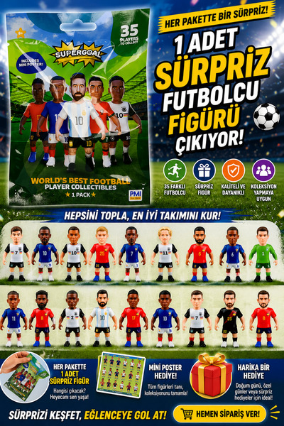Muhcu Home ⚽ Her Pakette 1 Adet Sürpriz Futbolcu Figürü!
