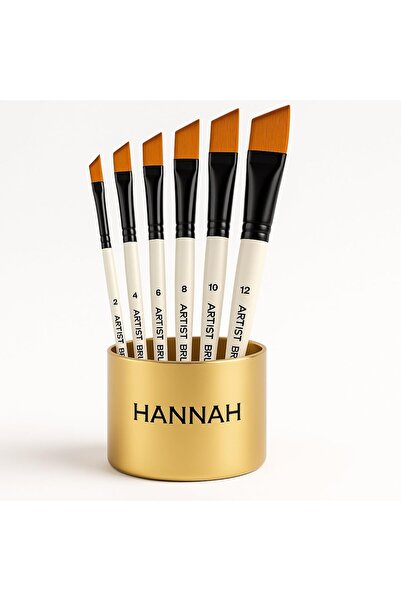 Yıldızan Tamgün Painting Brush Set with Side Cut Ends for Acrylic and Oil Pai...