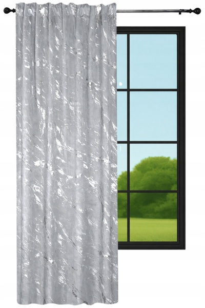 NOW-ART , Draperie Gata Facuta, 140x220 cm, Gri, Design Elegant, Montare Cu I...