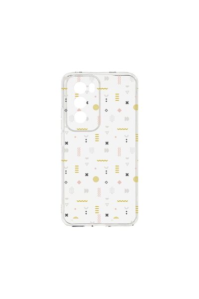 bestcase ¬Æ Husa Clear Silicon 2MM, Compatibila Cu OPPO Reno12 5G, Symbols, A...