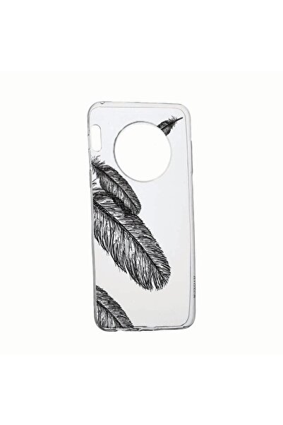 bestcase Θήκη σιλικόνης, Συμβατή με Huawei Nova Y90, Feathers BW, ανθεκτική σ...