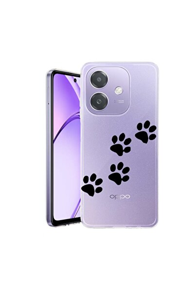 bestcase Husa pentru OPPO A40 / A40M, BestCase¬Æ Clear Silicon 2MM, Paw Print...