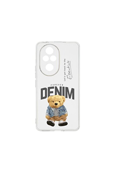 bestcase ¬Æ Husa Clear Silicon 2MM, Compatibila Cu Honor 200, Denim Style Ted...