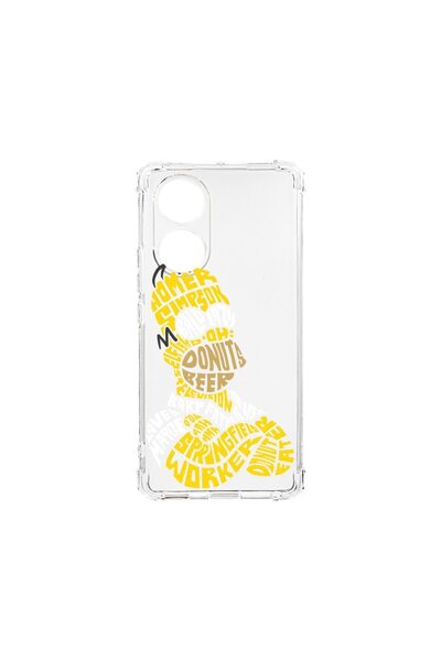 bestcase Husa Anti Shock 1.5MM, съвместима с OPPO A18, Калиграфия Хомър Симпс...