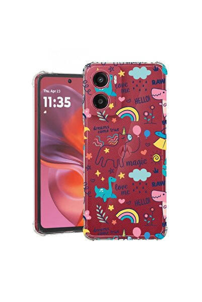 bestcase Калъф за Motorola Moto G05, Удароустойчив 1.5ММ, Еднорог - Мечтите с...