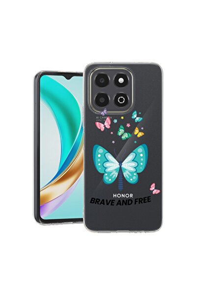 bestcase Διαφανής Λεπτή Θήκη Σιλικόνης Συμβατή με Honor X6c, Πεταλούδες, 3119...