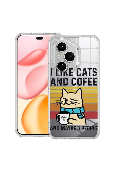 bestcase ¬Æ Husa Clear Silicon pentru Honor 400 Pro, Cats And Cofee, 2036424 ...