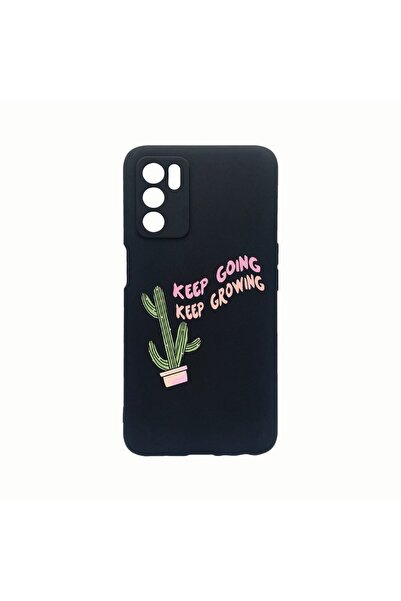 bestcase Θήκη σιλικόνης, Συμβατή με Oppo A16s, Keep Growing, Κάκτος, Ανθεκτικ...