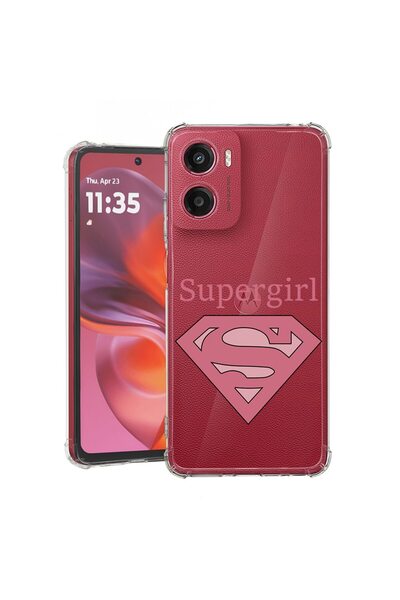 bestcase ¬Æ Husa compatibila Motorola Moto E15, Anti Shock 1.5MM, Supergirl, ...