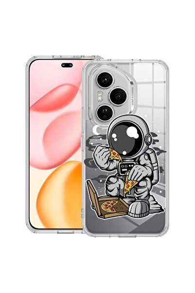 bestcase ¬Æ Husa Clear Silicon pentru Honor 400 Pro, Astronaut Pizza, 2036424...