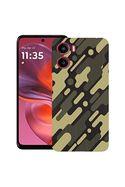 bestcase ¬Æ Husa pentru Motorola Moto G05, Green Camouflage, Slim Silicon 0.8...