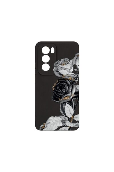 bestcase ¬Æ Husa Premium Silicon, Compatibila Cu OPPO Reno12 Pro, Black Rose,...