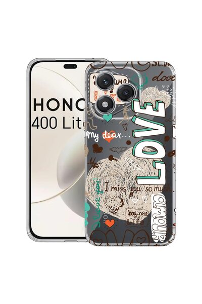 bestcase Θήκη για Honor 400 Lite 5G, BestCase® Διαφανής Σιλικόνη 2MM, Love, Α...
