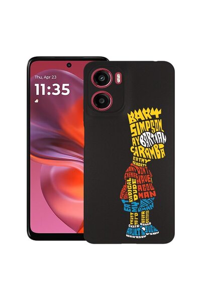 bestcase Θήκη για Motorola Moto G05, Καλλιγραφία Bart Simpson, Λεπτή σιλικόνη...