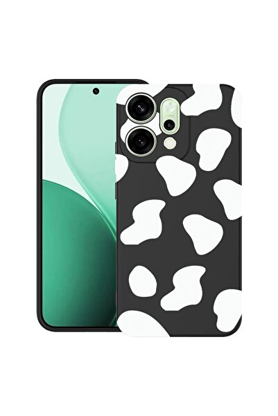 bestcase Θήκη για OPPO Reno14 5G με σχέδιο Μαύρης Αγελάδας, TPU Ματ Εξαιρετικ...