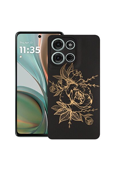 bestcase ¬Æ Husa pentru Motorola Moto G75, Golden Rose, Slim Silicon 0.8MM, A...