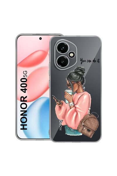 bestcase ¬Æ Husa Clear Silicon pentru Honor 400, Shopping Girl, 2036423 T 962
