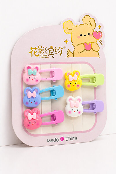 MakeWell Girl's Cherry Fruit Rabbit Figured Mini Snap Hair Clip Set – Colorfu...