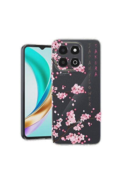 bestcase Husa pentru Honor X6b, BestCase¬Æ Clear Silicon 2MM, Cherry Blossom,...