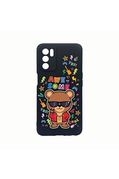 bestcase Силиконов калъф, съвместим с Oppo A54s, Страхотен дизайн с мече, Уст...