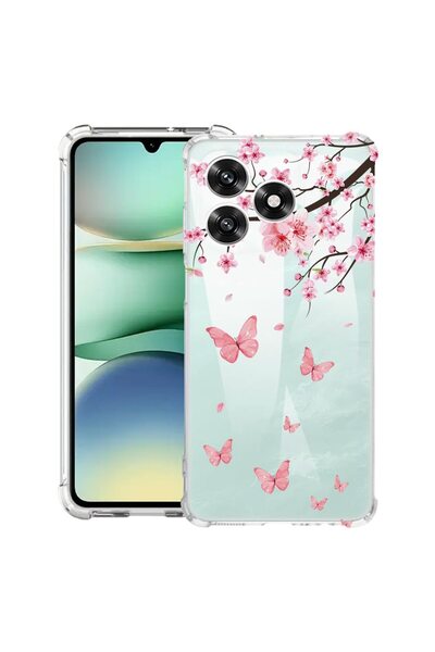bestcase Husă Antișoc Compatibilă cu Honor X5c Plus / X5c, Floare de cireș ro...
