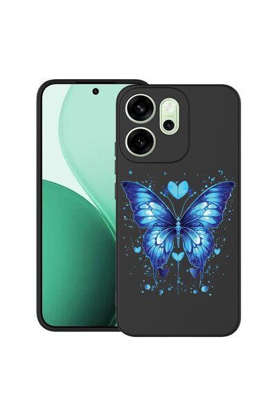 bestcase Υπέρλεπτη Θήκη TPU Συμβατή με OPPO Reno15, με Σχέδιο Μπλε Πεταλούδας...