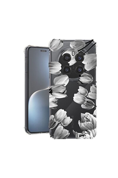 bestcase ¬Æ Husa Anti Shock Compatibila cu Honor Magic7 Pro, Floral - Black T...