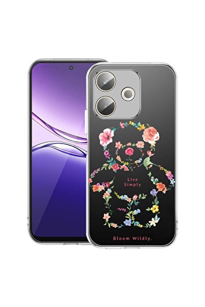 bestcase Husă transparentă din silicon pentru OPPO A5 Pro 5G, Ursuleț de pluș...