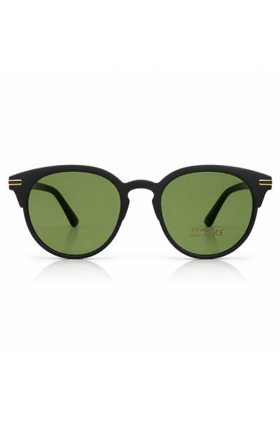 Matteo Ferari Ochelari de Soare Barbati Negri cu Lentile Verzi UV400 – Model ...