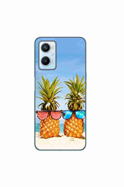 OEM Husa compatibila cu Oppo A96 4G Silicon Gel Tpu Model Beach Pinneaples